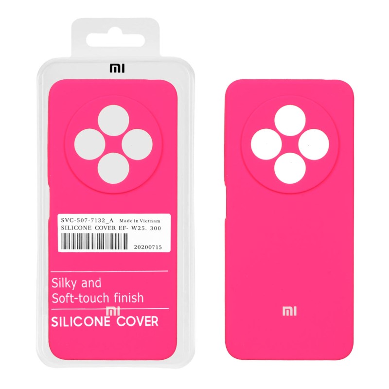 قاب سیلیکونی پاک کنی اورجینال درجه یک Xiaomi Redmi 14C / Redmi A3 Pro / Redmi A4 / Poco C75 - صورتی فانتزی (پک دار)