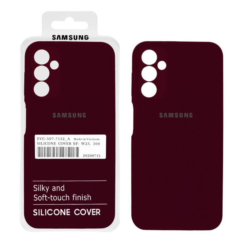 قاب سیلیکونی پاک کنی اورجینال درجه یک Samsung Galaxy A14 - زرشکی (پک دار)