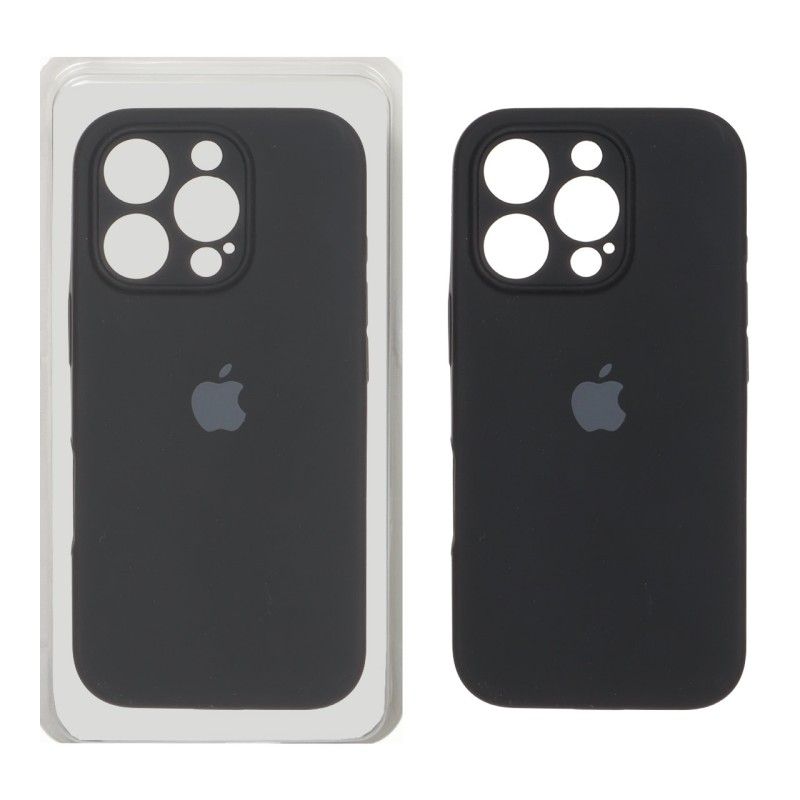 قاب سیلیکونی پاک کنی اورجینال ++A مدل Apple iPhone 16 Pro - مشکی (پک دار)