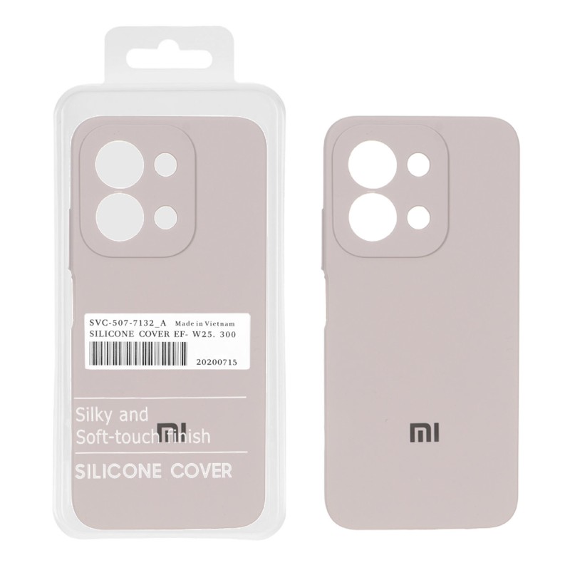 قاب سیلیکونی پاک کنی اورجینال Master Quality نسخه گلوبال Xiaomi Redmi 15C / Poco C85 - خاکی (پک دار)