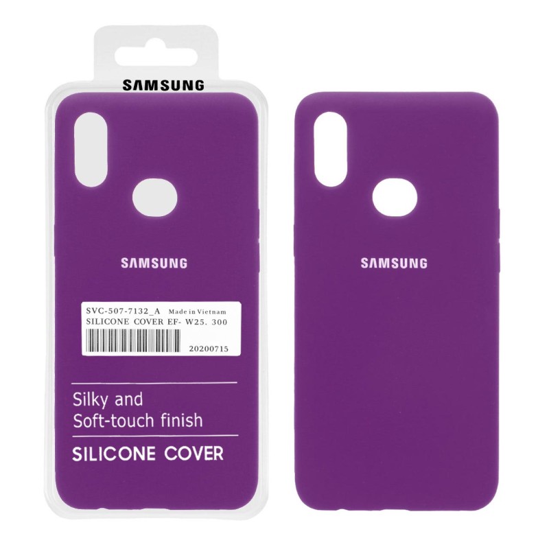 قاب سیلیکونی پاک کنی اورجینال درجه یک Samsung A10S - ارغوانی (پک دار)
