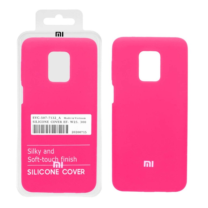 قاب سیلیکونی پاک کنی اورجینال درجه یک Xiaomi Redmi Note 9S / Redmi Note 9 Pro/ Redmi Note 9 Pro Max / Poco M2 Pro/ Redmi Note10 Lite - صورتی فانتزی (پک دار)