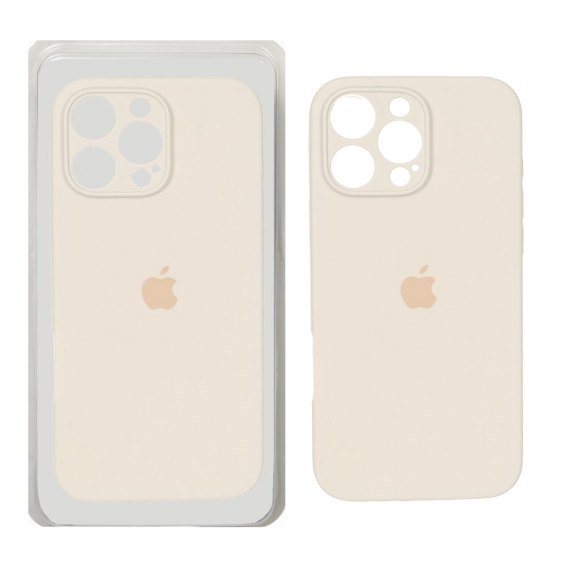 قاب سیلیکونی پاک کنی محافظ لنزدار اورجینال Apple iPhone 16 Pro Max - کرم (پک دار) - NTC