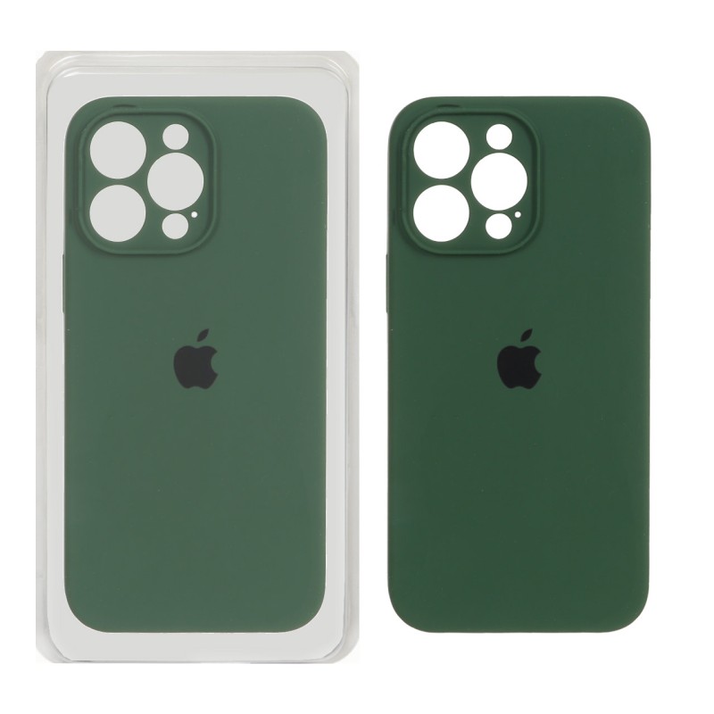 قاب سیلیکونی پاک کنی محافظ لنزدار اورجینال Apple iPhone 14 Pro Max - سبز تیره ( پک اصلی)