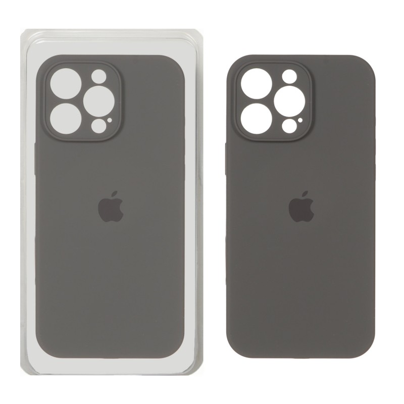 قاب سیلیکونی پاک کنی محافظ لنزدار اورجینال Apple iPhone 16 Pro Max - ذغالی (پک اصلی)