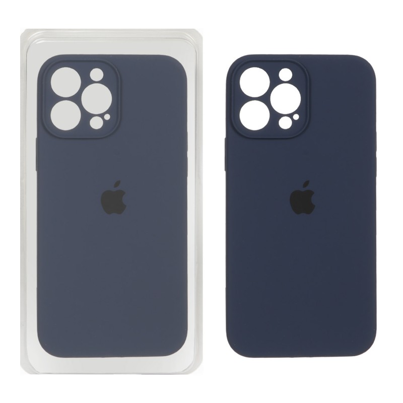 قاب سیلیکونی پاک کنی محافظ لنزدار اورجینال Apple iPhone 13 Pro Max - سرمه ای (پک اصلی)