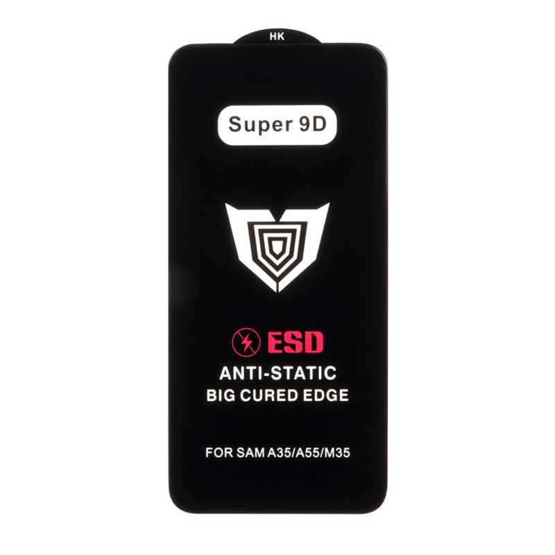 محافظ صفحه نمایش شیشه ای Full Cover ESD Anti Static - Super 9D مدل Samsung Galaxy A27 / A35 / A55 (بدون پک)