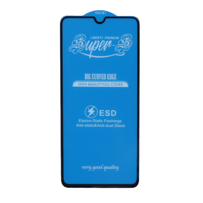 محافظ صفحه نمایش شیشه ای آنتی استاتیک مات Full Cover Super S-OG مدل Samsung A70 / A70S / A42 / M42 - مشکی (بدون پک)