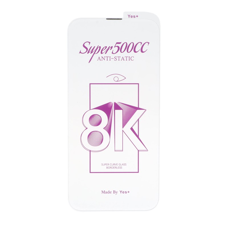 محافظ صفحه نمایش شیشه ای اورجینال بدون حاشیه Super 500CC 8K Yes Plus مدل Apple iPhone 13 Pro Max / iPhone 14 Plus