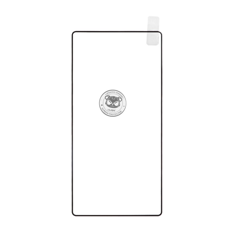 محافظ صفحه نمایش شیشه ای خم فول چسب Full Cover Kusa درجه یک - Samsung Galaxy S25 Ultra - مشکی