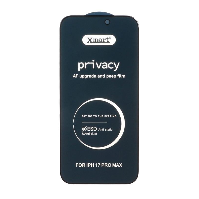 محافظ صفحه نمایش شیشه ای Full Cover Privacy XMART - ESD مدل Apple iPhone 17 Pro Max (بدون پک)