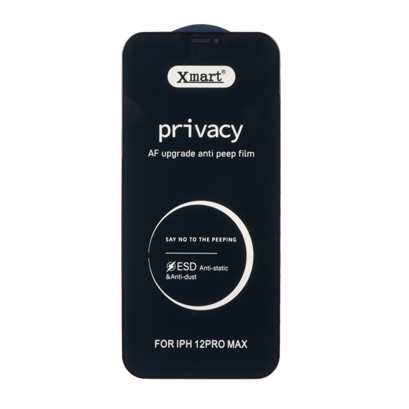 محافظ صفحه نمایش شیشه ای Full Cover Privacy XMART - ESD مدل Apple iPhone 12 Pro Max (بدون پک)