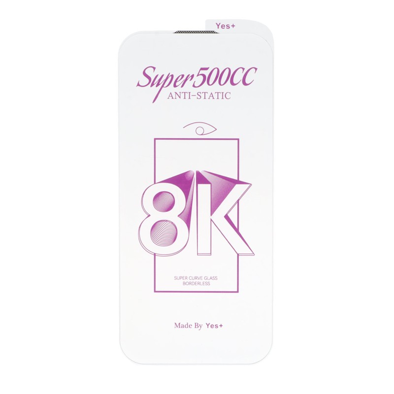 محافظ صفحه نمایش شیشه ای اورجینال بدون حاشیه Super 500CC 8K Yes Plus مدل Apple iPhone 17 / iPhone 16 Pro