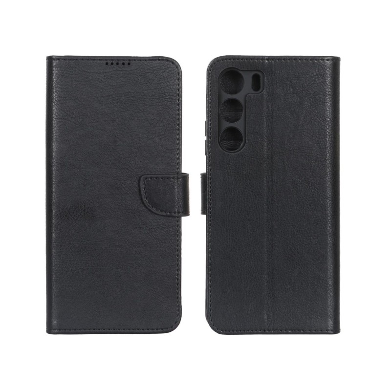 کیف چرمی موبایل مگنتی محافظ لنزدار KRF مدل Realme C71 - مشکی
