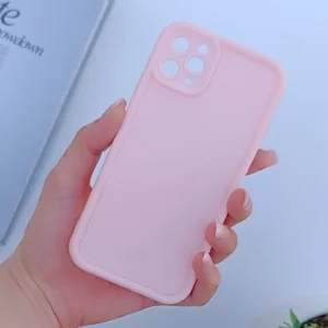 قاب گوشی ساده سولید صورتی ایفون iphone 11pro max