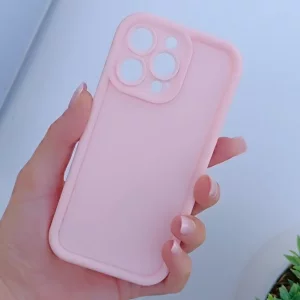 قاب گوشی ساده سولید صورتی ایفون iphone 13pro