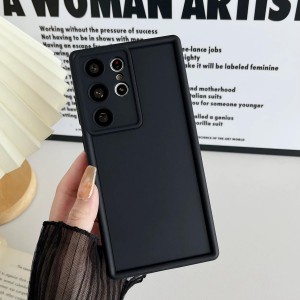 قاب گوشی طرح سولید رنگ مشکی مناسب برای سامسونگ Galaxy S24 Ultra