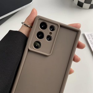 قاب گوشی طرح سولید رنگ نسکافه ای مناسب برای سامسونگ Galaxy S24 Ultra