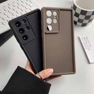 قاب گوشی طرح سولید رنگ نسکافه ای مناسب برای سامسونگ Galaxy S24 Ultra