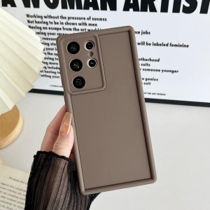 قاب گوشی طرح سولید رنگ نسکافه ای مناسب برای سامسونگ Galaxy S24 Ultra