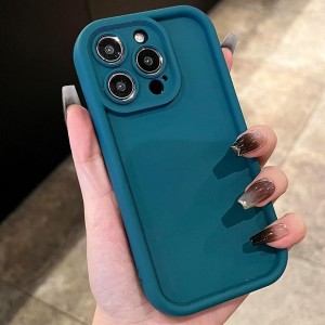 قاب گوشی ساده سولید سبز یشمی ایفون iphone 15pro