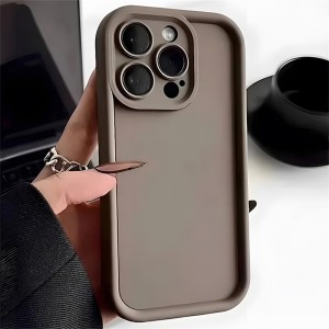 قاب گوشی ساده سولید نسکافه ای ایفون 15pro