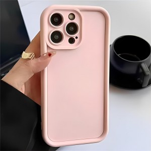 قاب گوشی ساده سولید صورتی ایفون 15pro