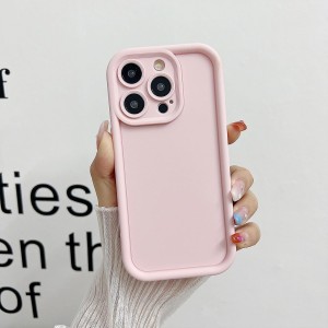 قاب گوشی ساده سولید صورتی ایفون 15pro