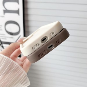 قاب گوشی ساده سولید رنگ شیری iphone 13