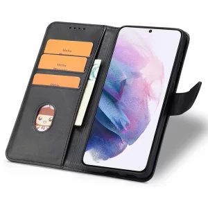 کیف گوشی Samsung Galaxy A56 مدل لپتاپی رنگ مشکی (محافظ لنز دار)