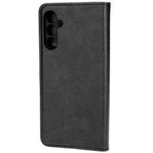 کیف گوشی Samsung Galaxy A56 مدل لپتاپی رنگ قهوه ای شتری (محافظ لنز دار)