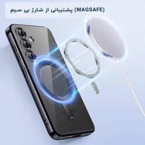 قاب گوشی الکتروپلیتد سامسونگ Samsung Galaxy A54 رنگ مشکی عقیق