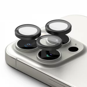 محافظ لنز دوربین  اپل iPhone 16 مدل رینگی شیشه ای آلومینیومی