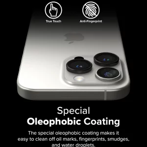 محافظ لنز دوربین  اپل iPhone 16 مدل رینگی شیشه ای آلومینیومی