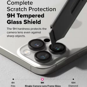 محافظ لنز دوربین  اپل iPhone 16 مدل رینگی شیشه ای آلومینیومی