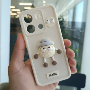 قاب گوشی شیائومی Redmi Note 13  مدل عروسکی سه بعدی میکروب رنگ شیری