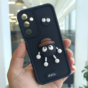 قاب گوشی سامسونگ Galaxy A16  مدل عروسکی سه بعدی میکروب رنگ مشکی