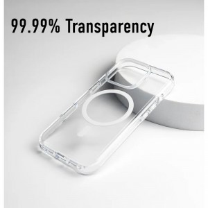 قاب گوشی اپل Iphone 16 مدل  Clear Magnetic Magsafe شفاف بی رنگ