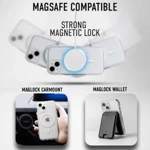 قاب گوشی اپل Iphone 16 Pro Max مدل  Clear Magnetic Magsafe شفاف بی رنگ