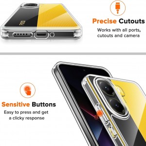 قاب گوشی سامسونگ Galaxy A16 مدل ژله ای شفاف بی رنگ