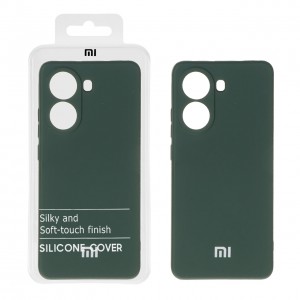 قاب گوشی مدل سیلیکونی محافظ لنز دار مناسب شیائومی پوکو Xiaomi Poco X7 Pro - سبز تیره