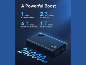 پاور بانک سوپر شارژ تایپ سی و یو اس بی 140 وات 24000 بیسوس