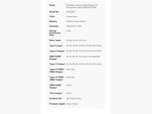 کیفیت پاور بانک سوپر شارژ تایپ سی و یو اس بی 140 وات 24000 بیسوس