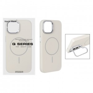 قاب گوشی MagSafe مدل AlumStand Pro مجهز به استند و محافظ لنز آلومینیومی مناسب iPhone 13 / 14 - رنگ کرم