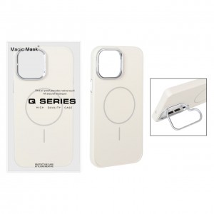 قاب گوشی MagSafe مدل AlumStand Pro مجهز به استند و محافظ لنز آلومینیومی مناسب iPhone 13 Pro Max - رنگ کرم