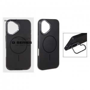 قاب گوشی MagSafe مدل AlumStand Pro مجهز به استند و محافظ لنز آلومینیومی مناسب iPhone 16 - رنگ مشکی