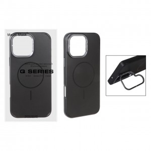 قاب گوشی MagSafe مدل AlumStand Pro مجهز به استند و محافظ لنز آلومینیومی مناسب iPhone 16 Pro Max - رنگ مشکی