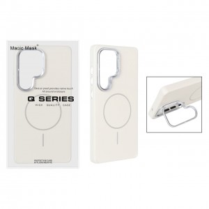 قاب گوشی MagSafe مدل AlumStand Pro مجهز به استند و محافظ لنز آلومینیومی مناسب Samsung Galaxy S25 Ultra - رنگ کرم