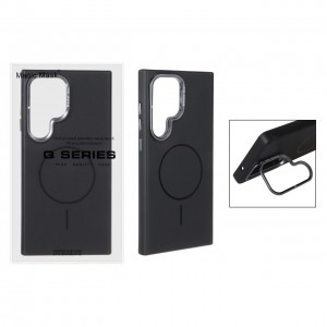 قاب گوشی MagSafe مدل AlumStand Pro مجهز به استند و محافظ لنز آلومینیومی مناسب Samsung Galaxy S24 Ultra - رنگ مشکی