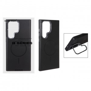 قاب گوشی MagSafe مدل AlumStand Pro مجهز به استند و محافظ لنز آلومینیومی مناسب Samsung Galaxy S23 Ultra - رنگ مشکی